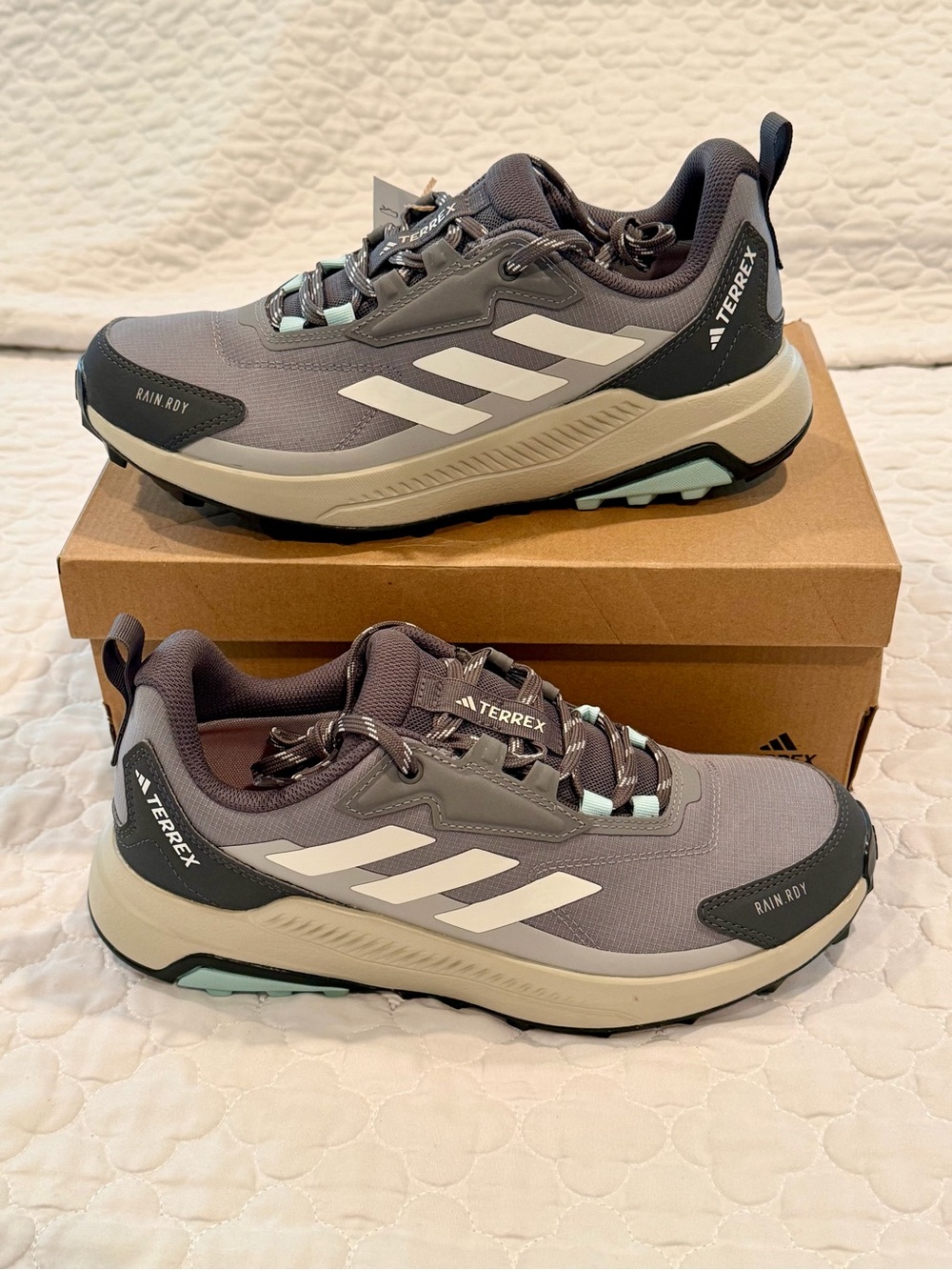 adidas Terrex Women's Trail Sneakers - Gray White Mint